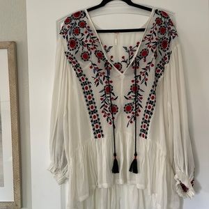 FREE PEOPLE Tunic Embroidered Top sz. M